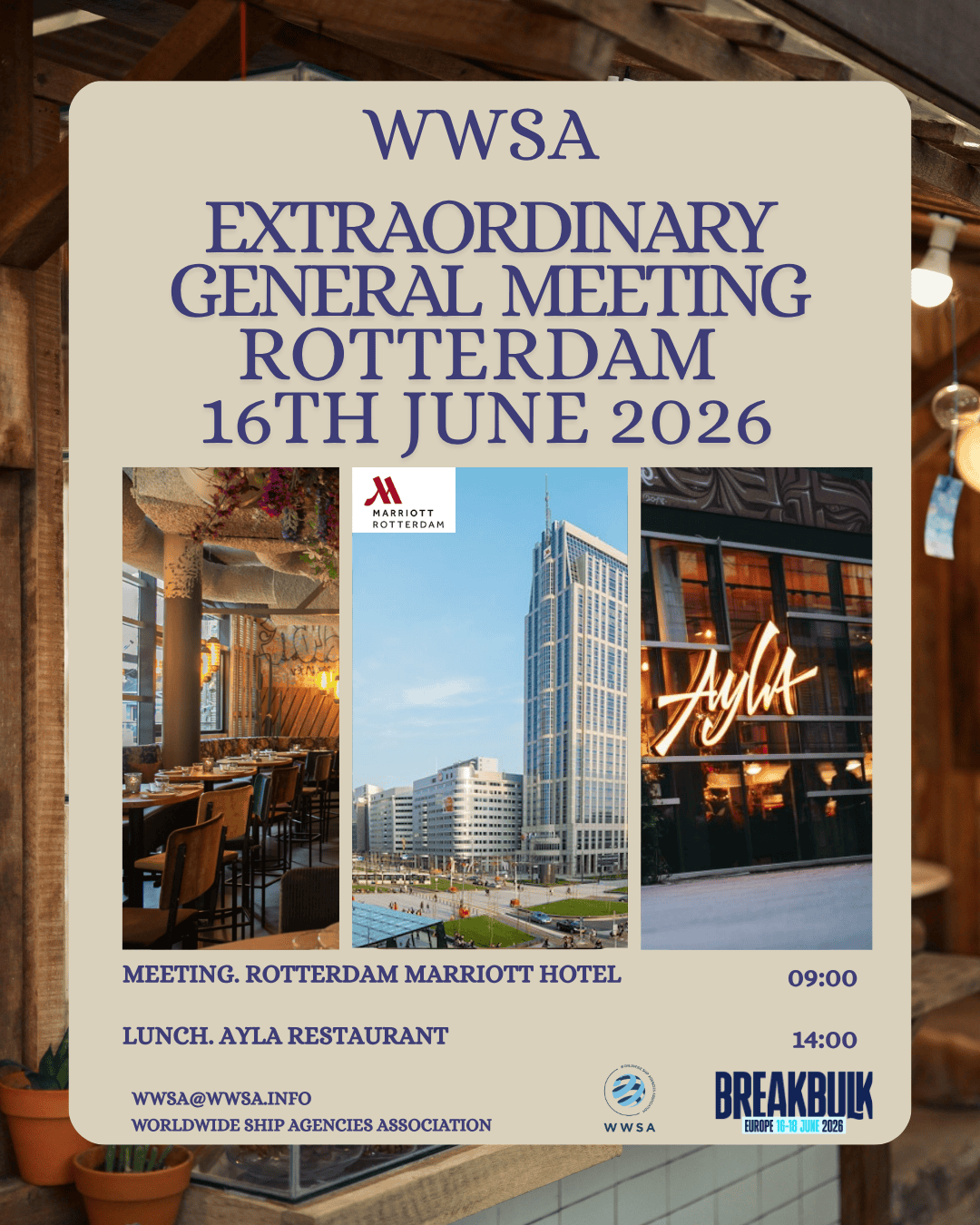 WWSA Extraordinary GM Rotterdam 2026